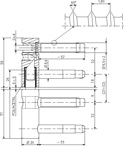 Pant dveřní 916 pr. 20 mm